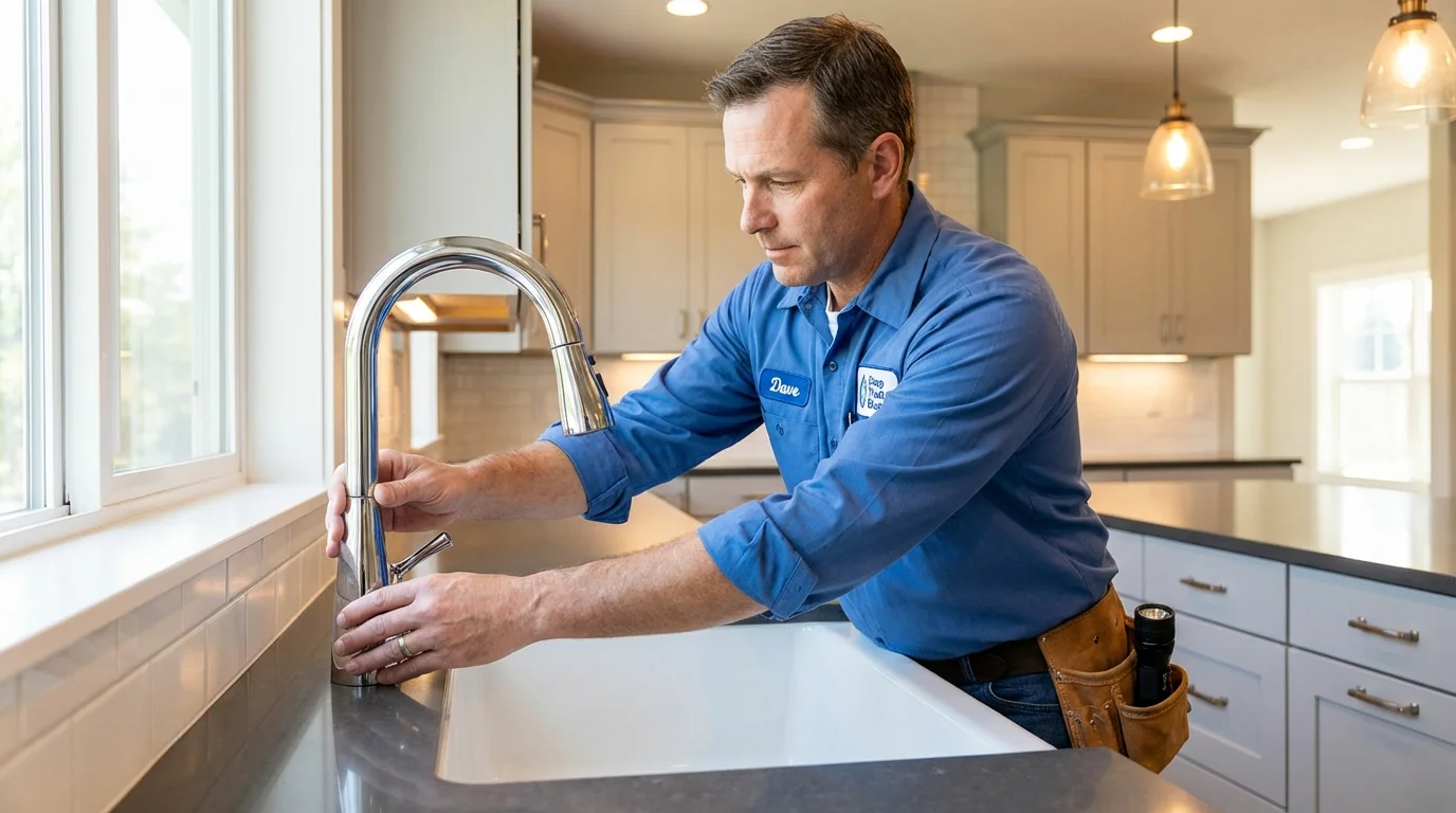 Kitchen faucet installation by Johns Plumbing LLC in Clay Center